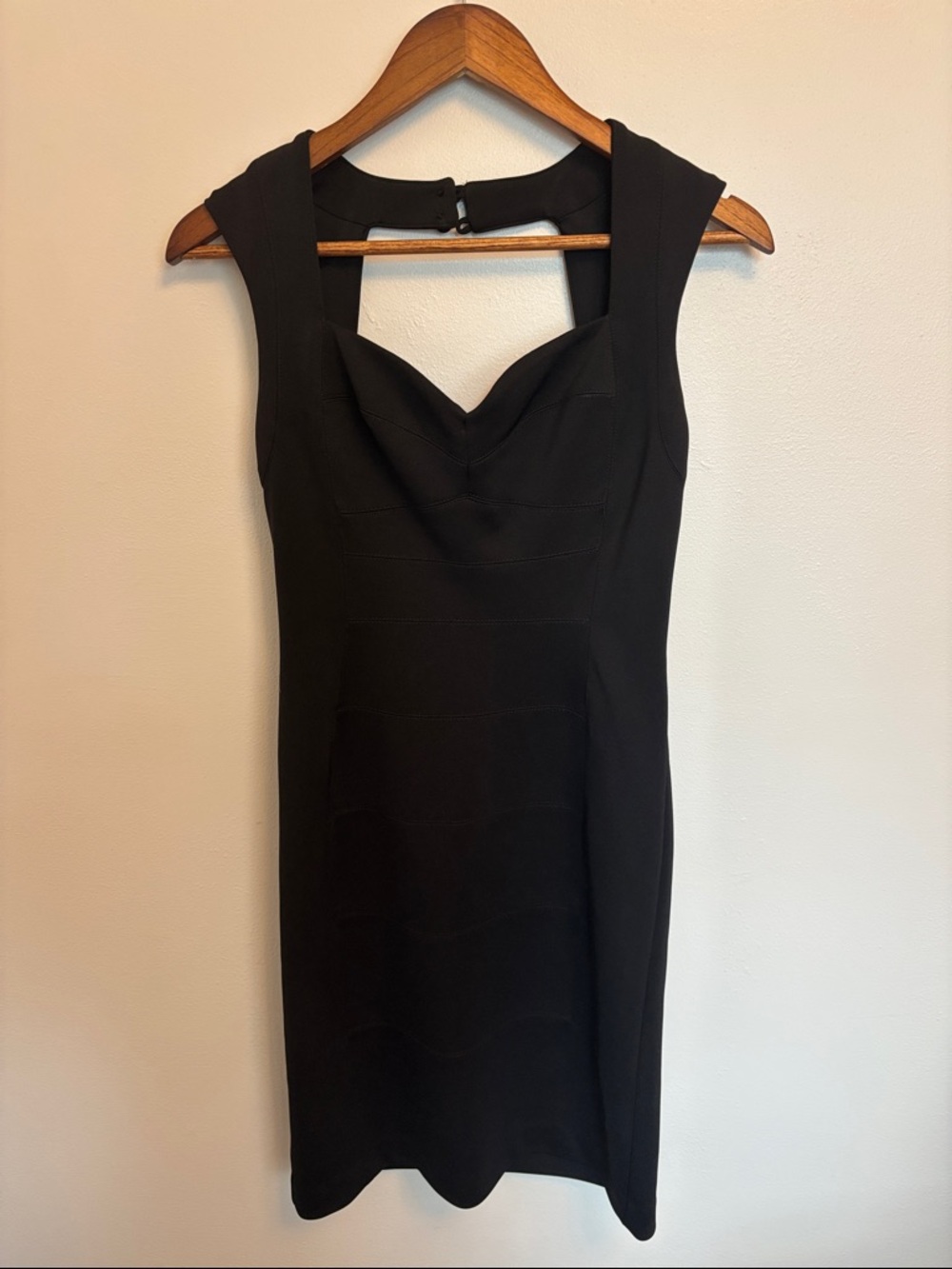 White House Black Market Black Sleeveless Fitted Mini Dress